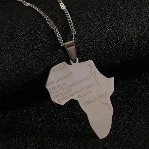 Africa Map Necklace