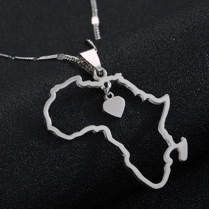 Africa Map Necklace