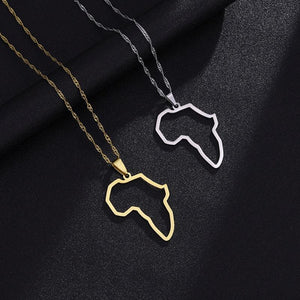 Africa Map Necklace