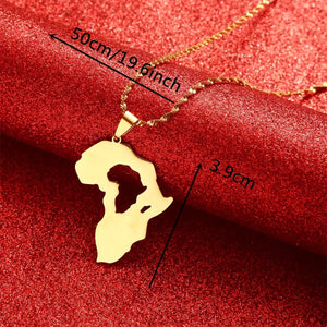 Africa Map Necklace