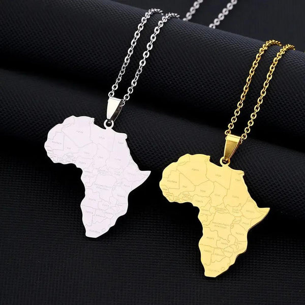 Africa Map Necklace