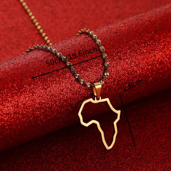 Africa Map Necklace