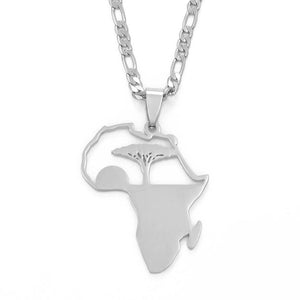 Africa Map Necklace