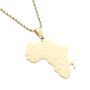 Africa Map Necklace