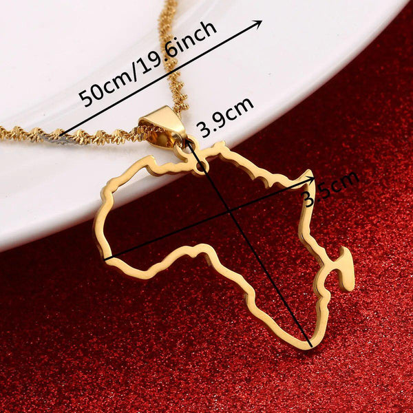 Africa Map Necklace