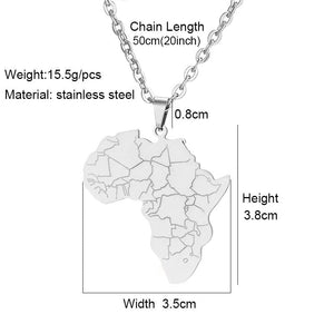 Africa Map Necklace