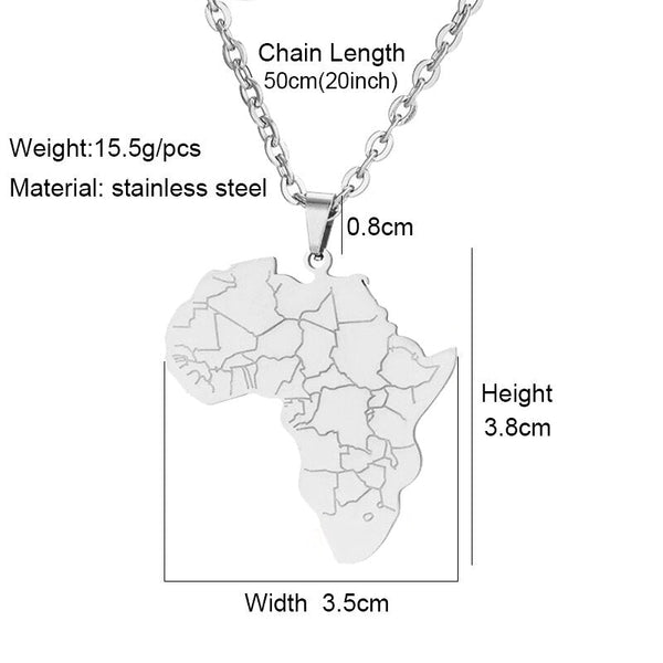 Africa Map Necklace