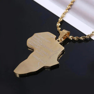 Africa Map Necklace