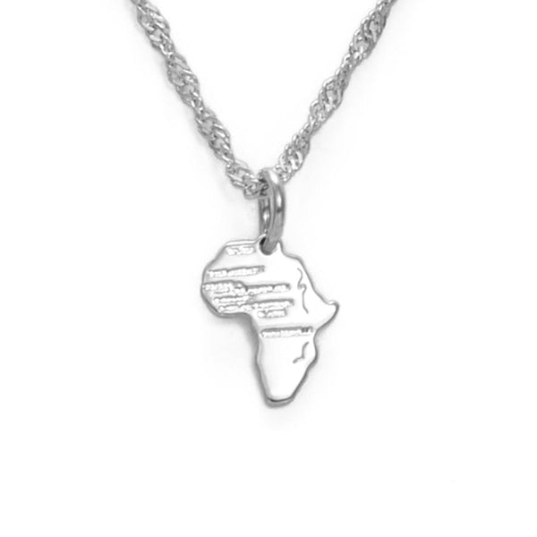 Africa Map Necklace