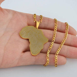 Africa Map Necklace