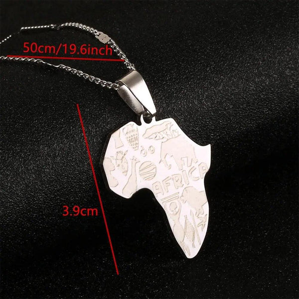 Africa Map Necklace