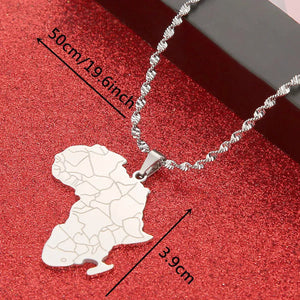 Africa Map Necklace