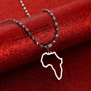 Africa Map Necklace