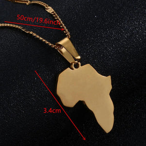 Africa Map Necklace
