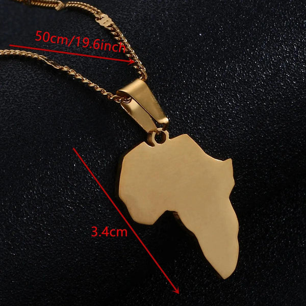 Africa Map Necklace