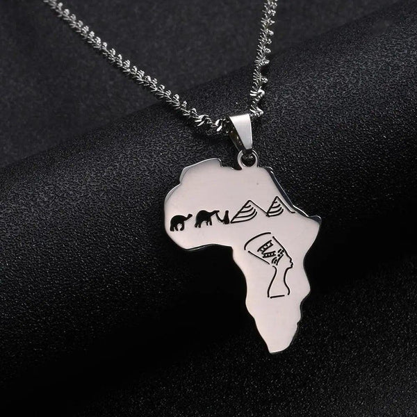 Africa Map Necklace