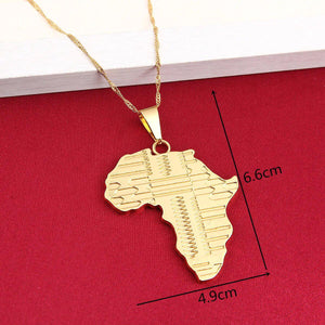 Africa Map Necklace