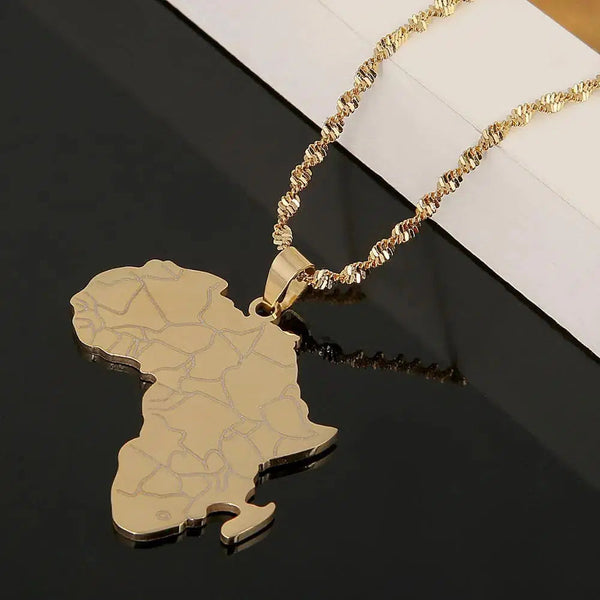 Africa Map Necklace