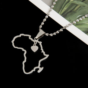 Africa Map Necklace