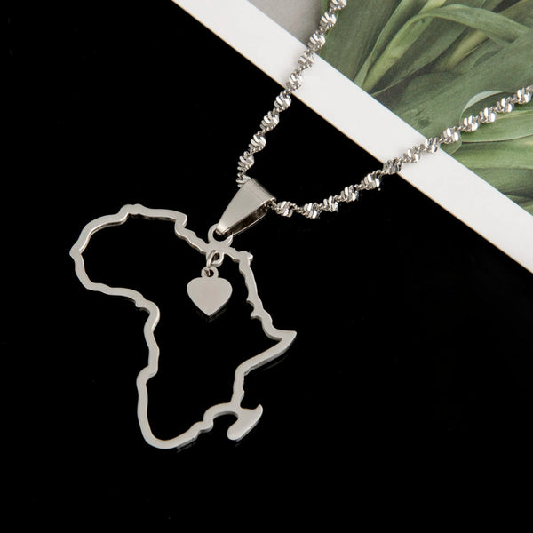 Africa Map Necklace