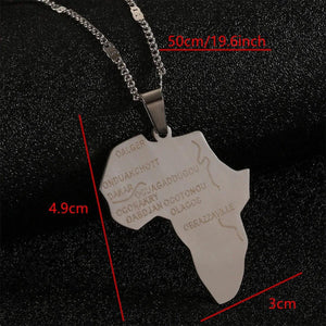 Africa Map Necklace