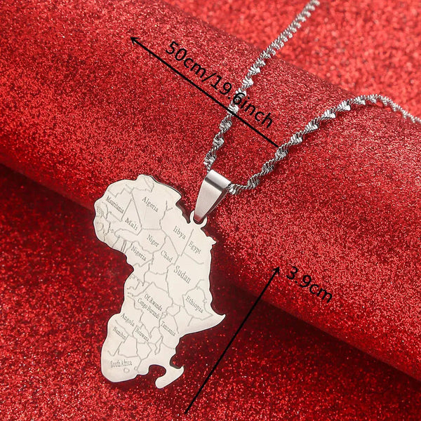 Classic Africa Map Necklace — Kirijewels.com