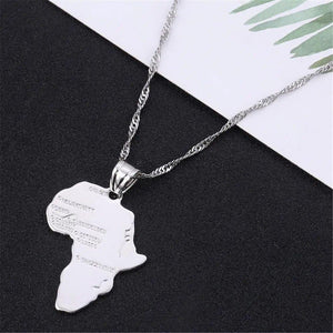 Africa Map Necklace