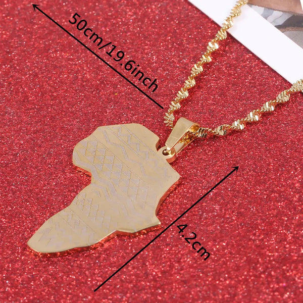 Africa Map Necklace