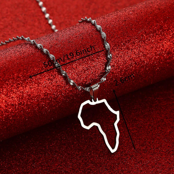 Africa Map Necklace