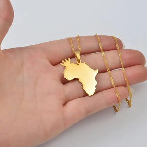 Africa Map Necklace