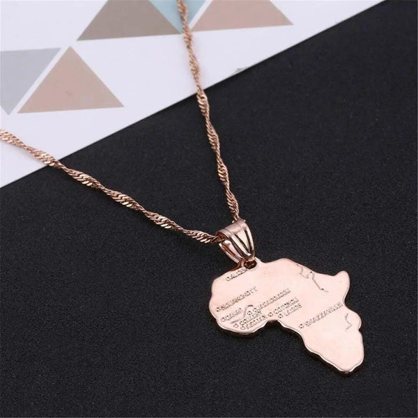 Africa Map Necklace