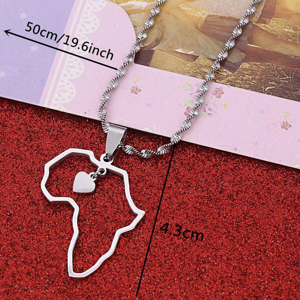 Africa Map Necklace