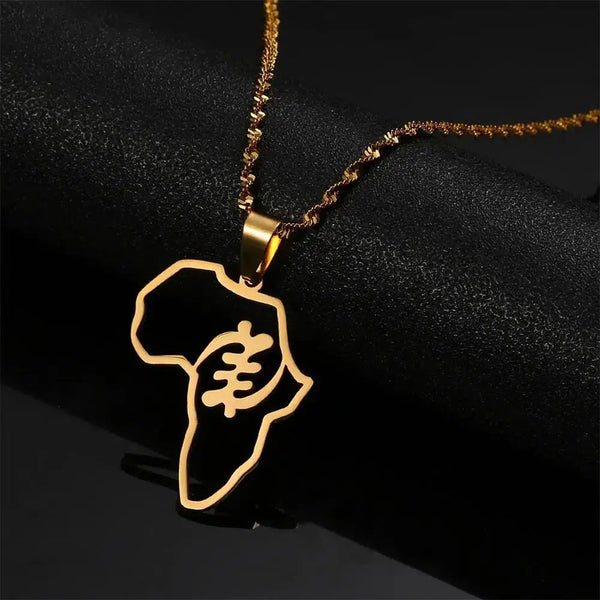 Africa Map Necklace