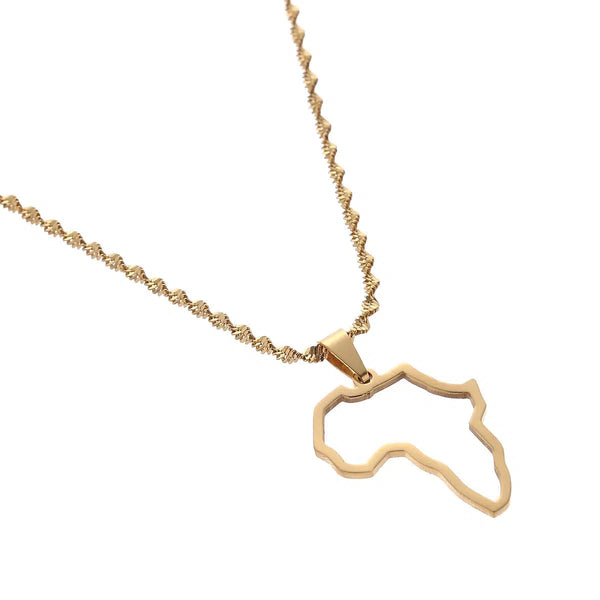 Africa Map Necklace