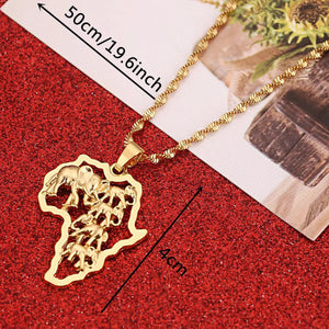 Africa Map Necklace