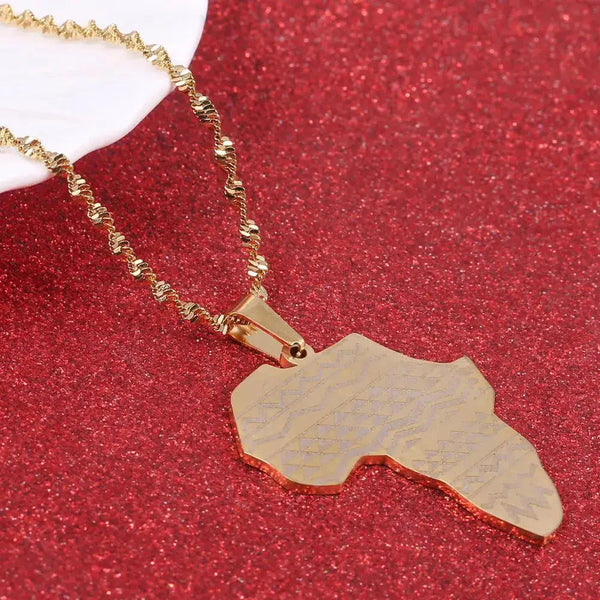 Africa Map Necklace