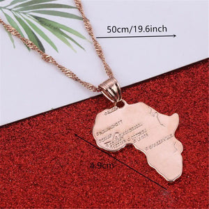 Africa Map Necklace