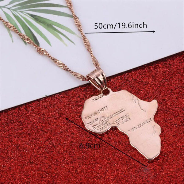 Africa Map Necklace