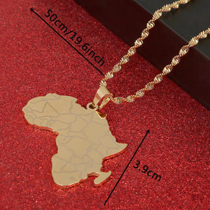 Africa Map Necklace