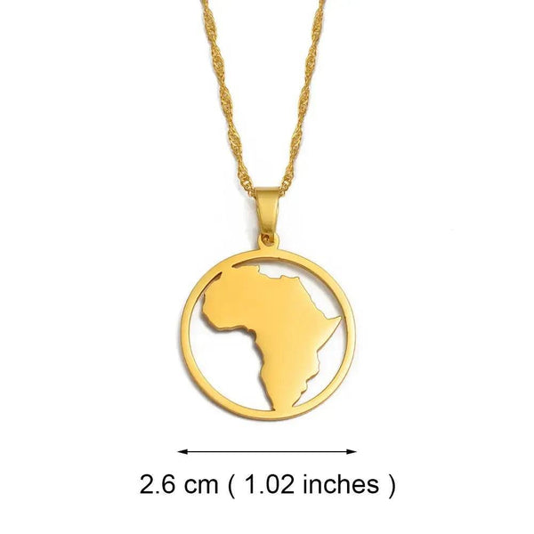 Africa Map Necklace