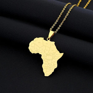 Africa Map Necklace