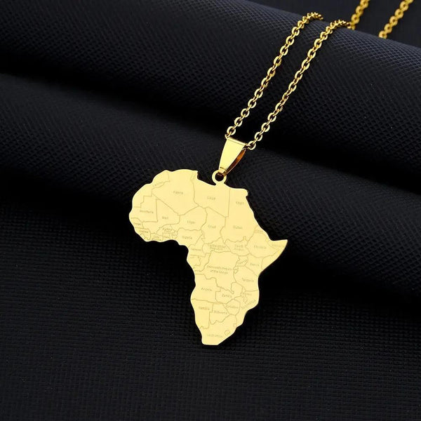 Africa Map Necklace