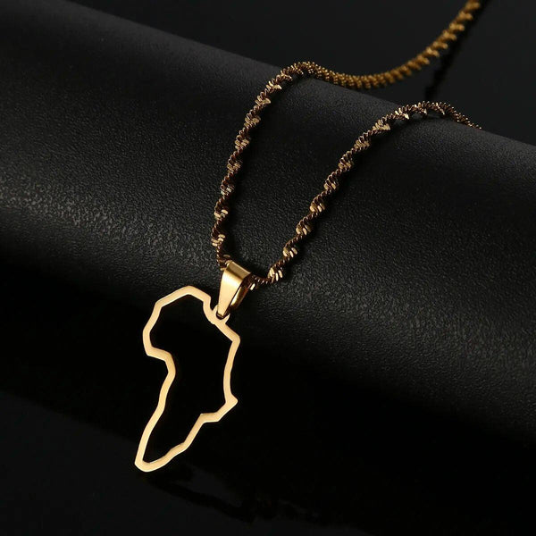 Africa Map Necklace