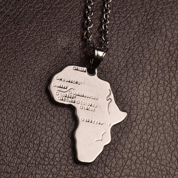 Africa Map Necklace