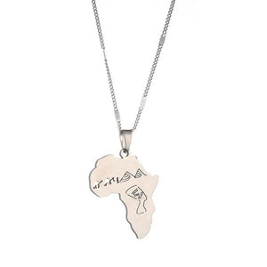 Africa Map Necklace