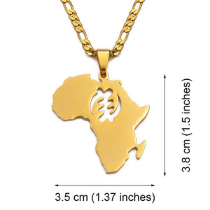 Africa Map Necklace