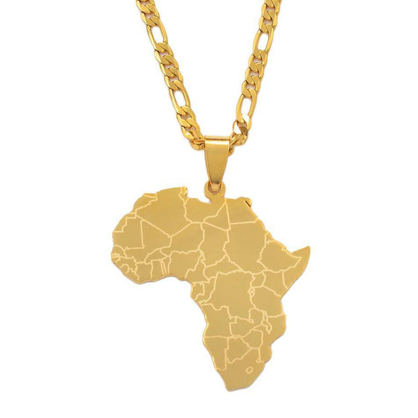 Africa Map Necklace