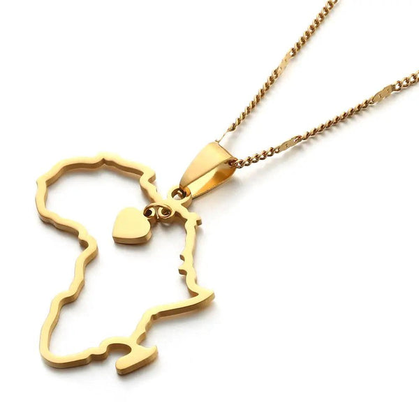 Africa Map Necklace