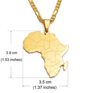 Africa Map Necklace