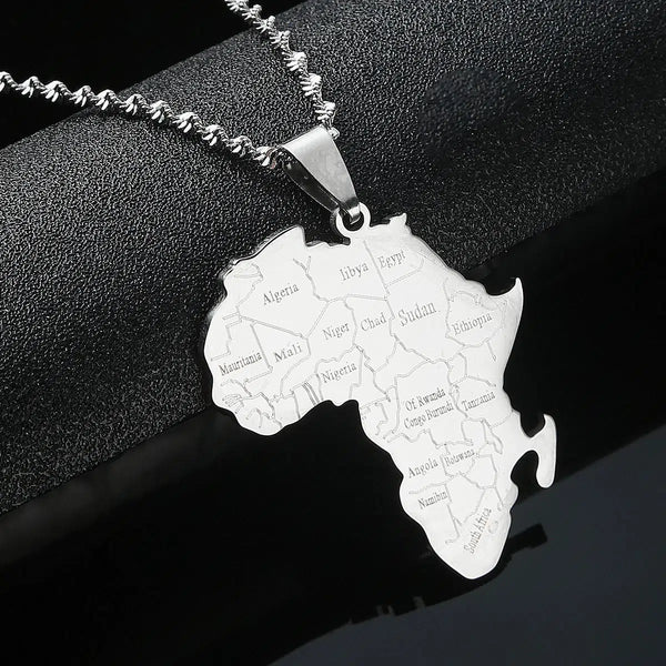 Africa Map Necklace